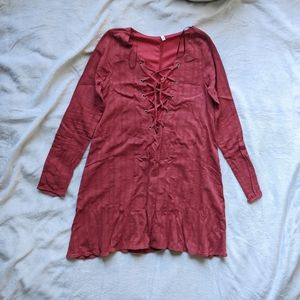 🌻🌼3 for $15🌼🌻Plunging Lace-Up Dress